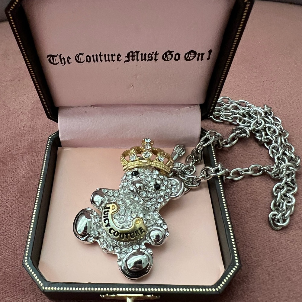 Juicy Couture King Bear Necklace Chain with box
